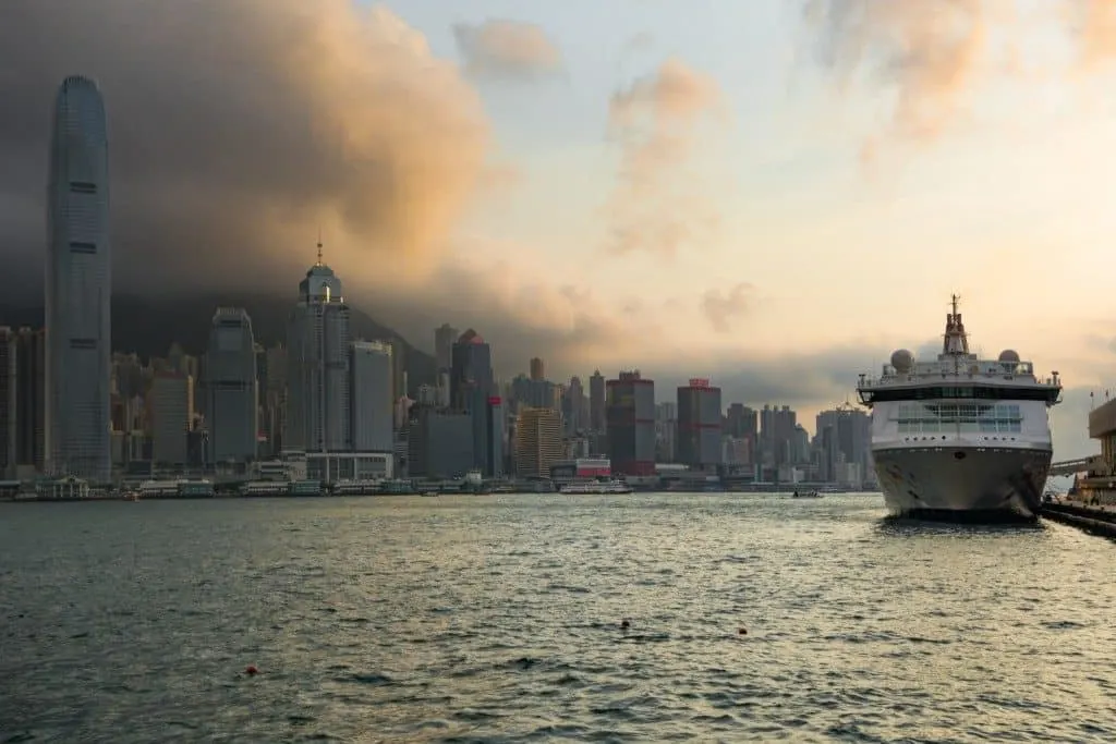 Cruise ship at dock