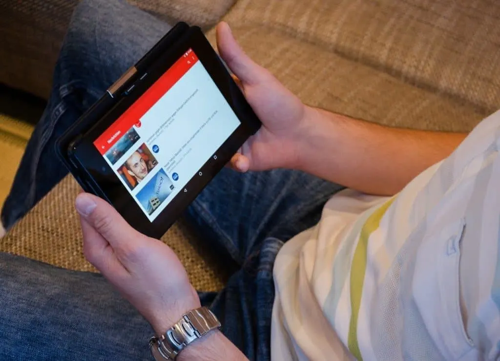 YouTube on Tablet