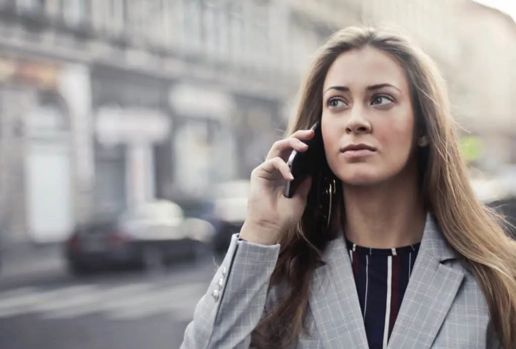 Woman making a phone call