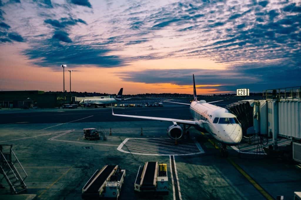 Plane at Logan airport