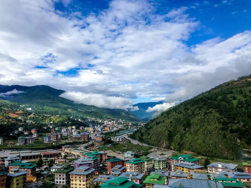 Overview of a city Bhutan