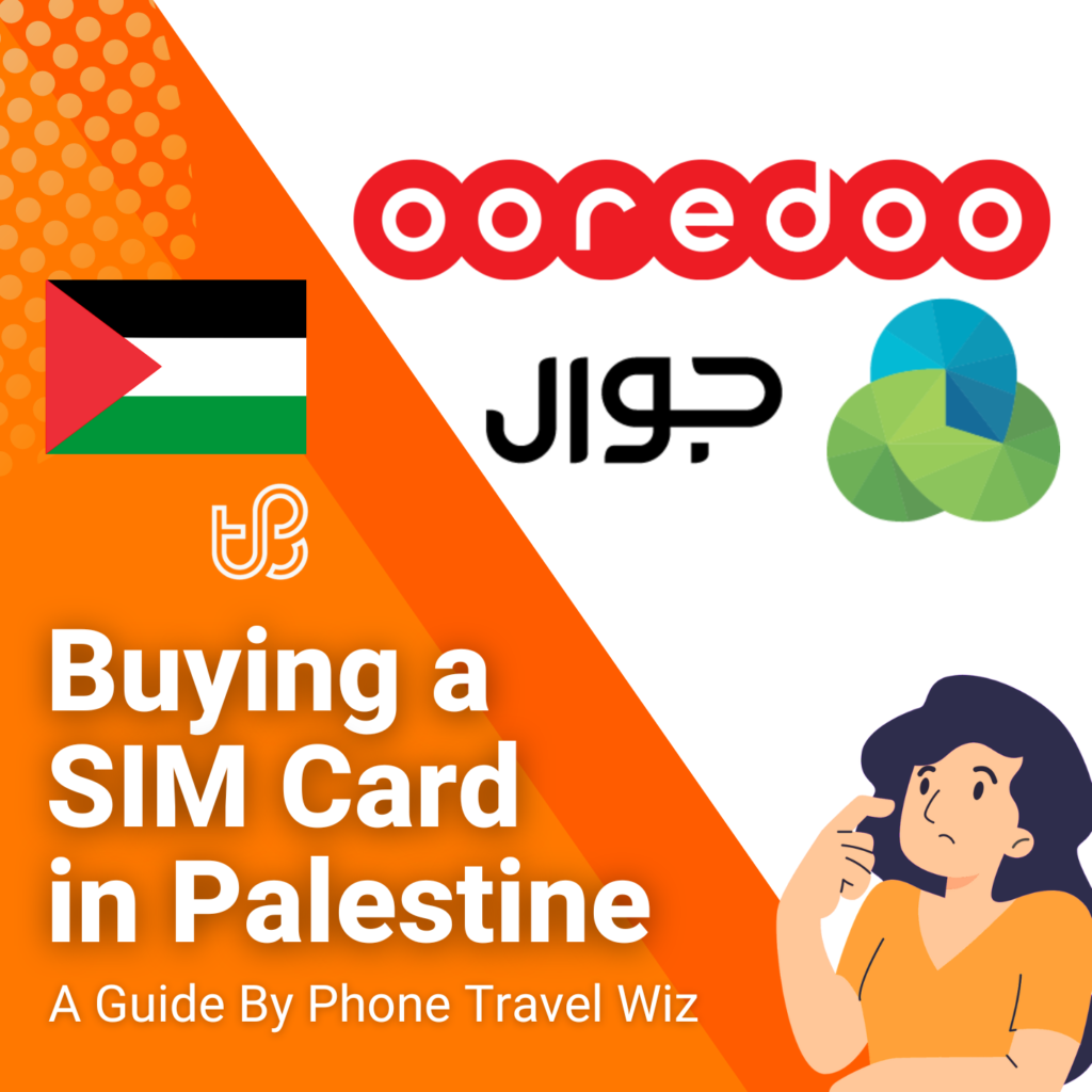 Buying a SIM Card in Palestine Guide (logos of Ooredoo and Jawwal)