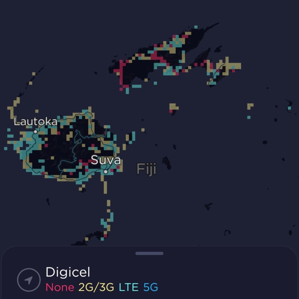 Digicel Fiji Coverage Map