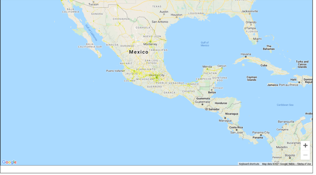 Movistar Mexico 3G Coverage Map