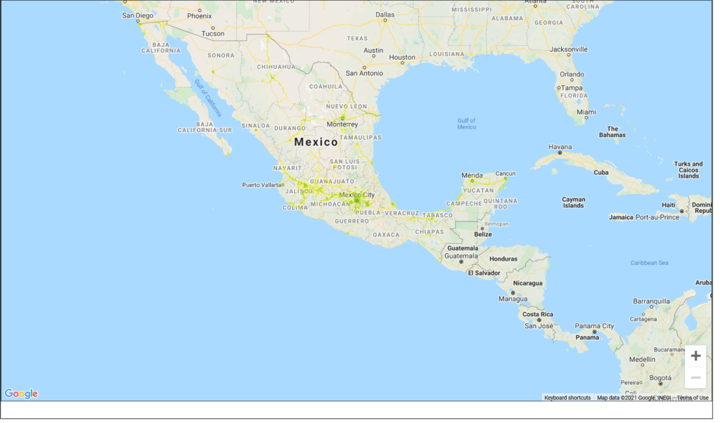 Movistar Mexico 4G LTE Coverage Map