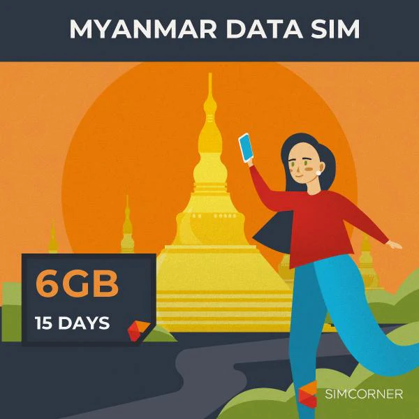 Myanmar Travel SIM Card (6 GB for 15 days) SimCorner