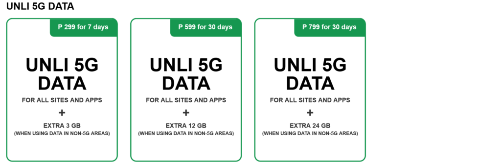 Smart Philippines Unli 5G Data Plans