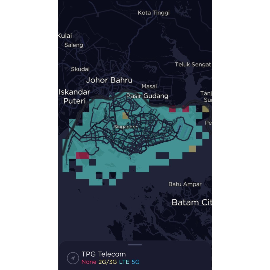 TPG Mobile Singapore Coverage Map