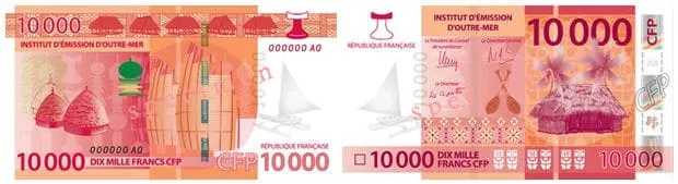 10 000 CFP Franc Bank Note