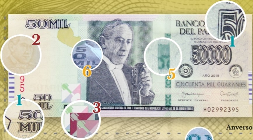 50000 Paraguayan Guaraní Bank Note