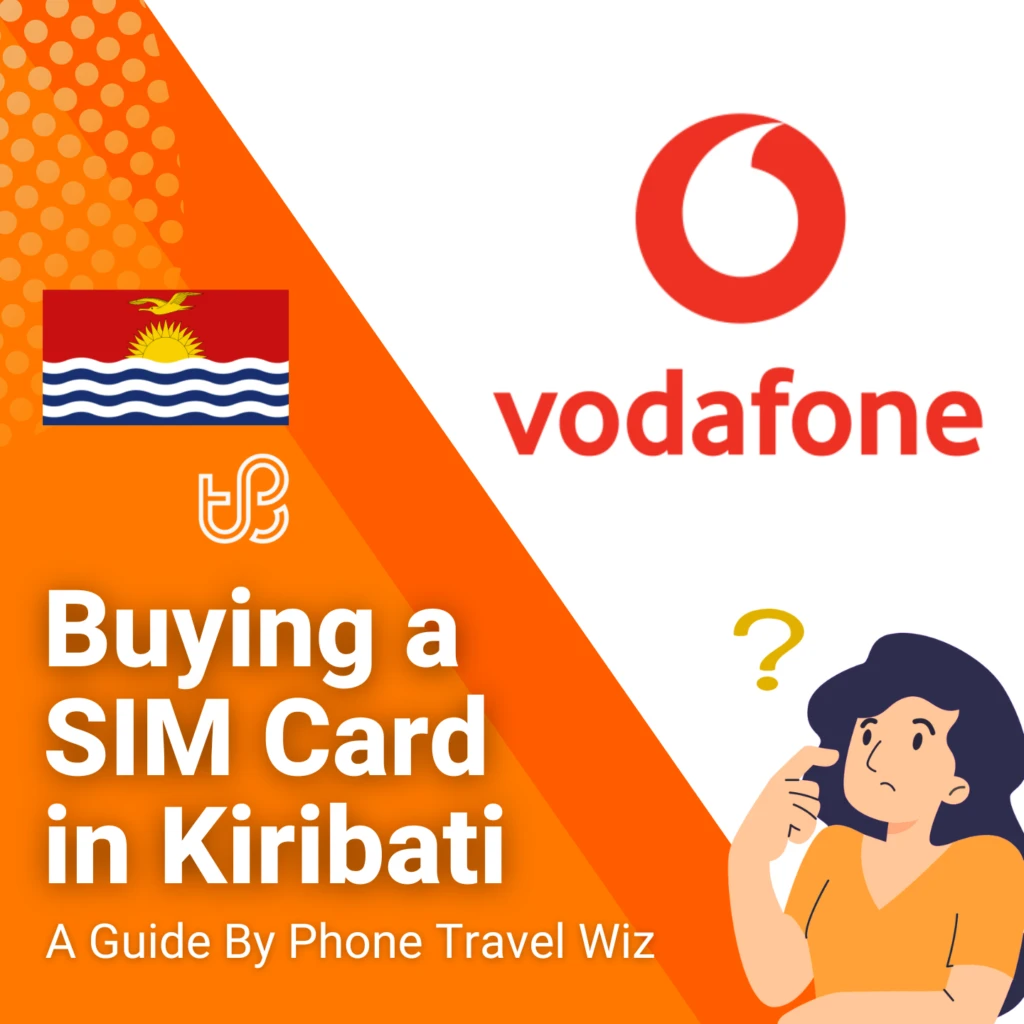 Buying a SIM Card in Kiribati Guide (logos of Vodafone)
