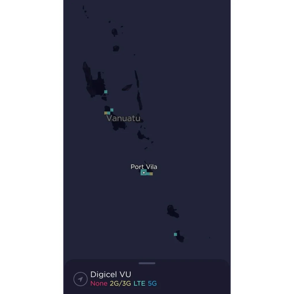 Digicel Vanuatu Coverage Map