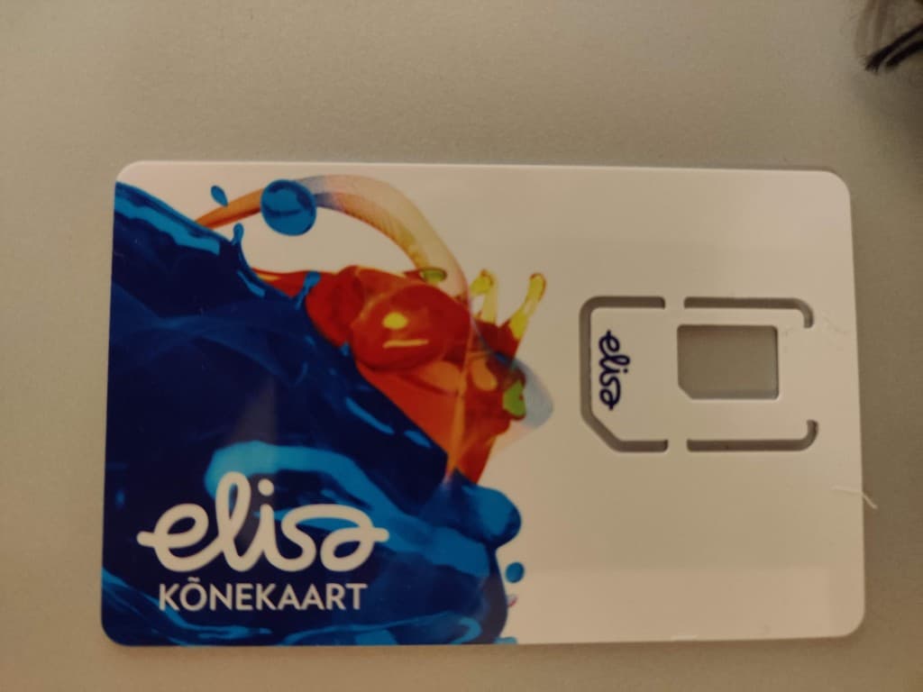 The front of an Elisa SIM card
