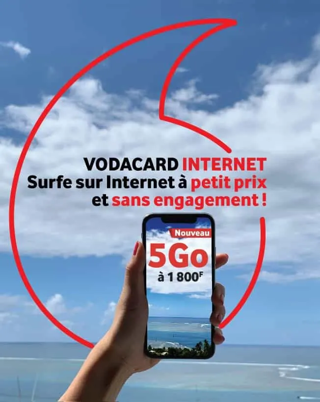 Vodafone Polynesia Vodacard Internet Banner