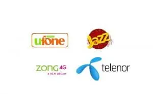 Logos of Telecom Providers in Pakistan: Ufone, Jazz, Zong, and Telenor