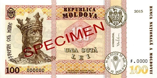 100 Moldovan Leu Bank Note