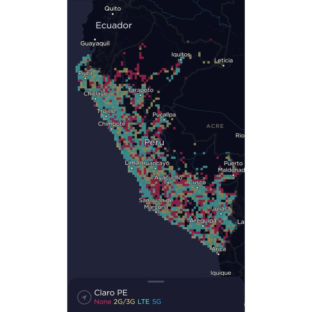 Claro Peru Coverage Map