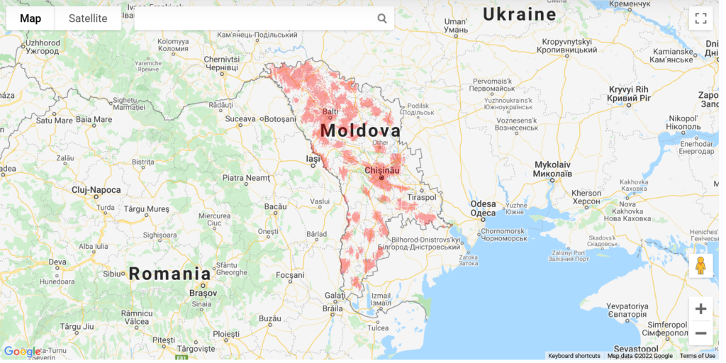 Moldtelecom Moldova 4G LTE Coverage Map
