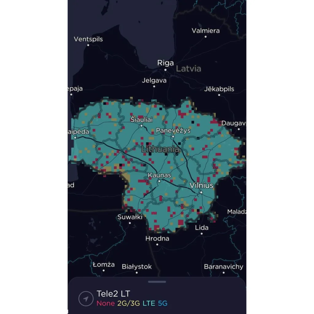 Pildyk by Tele2 Coverage Map