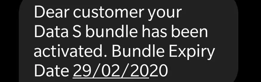 Lycamobile Denmark bundle activation confirmation message 