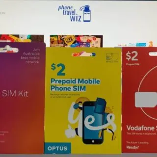 Starter kits of Australian operators: Telstra, Optus & Vodafone Australia