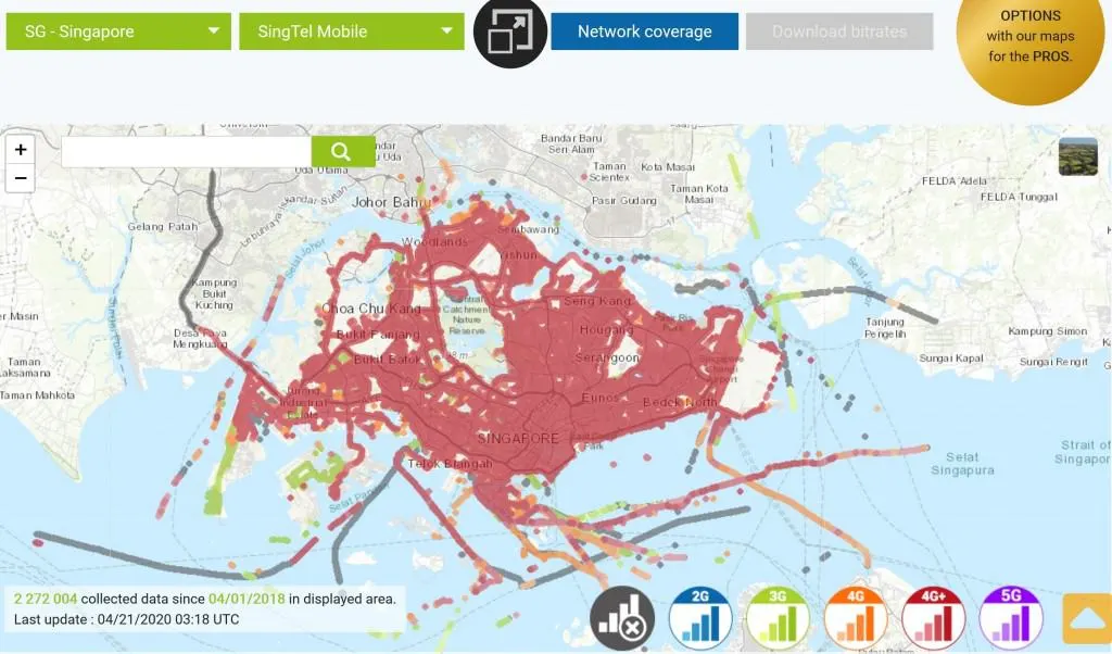 Singtel Coverage Map