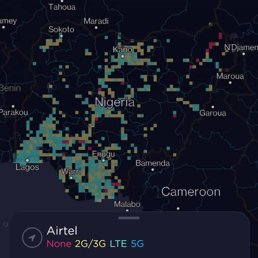 Airtel Nigeria Coverage Map