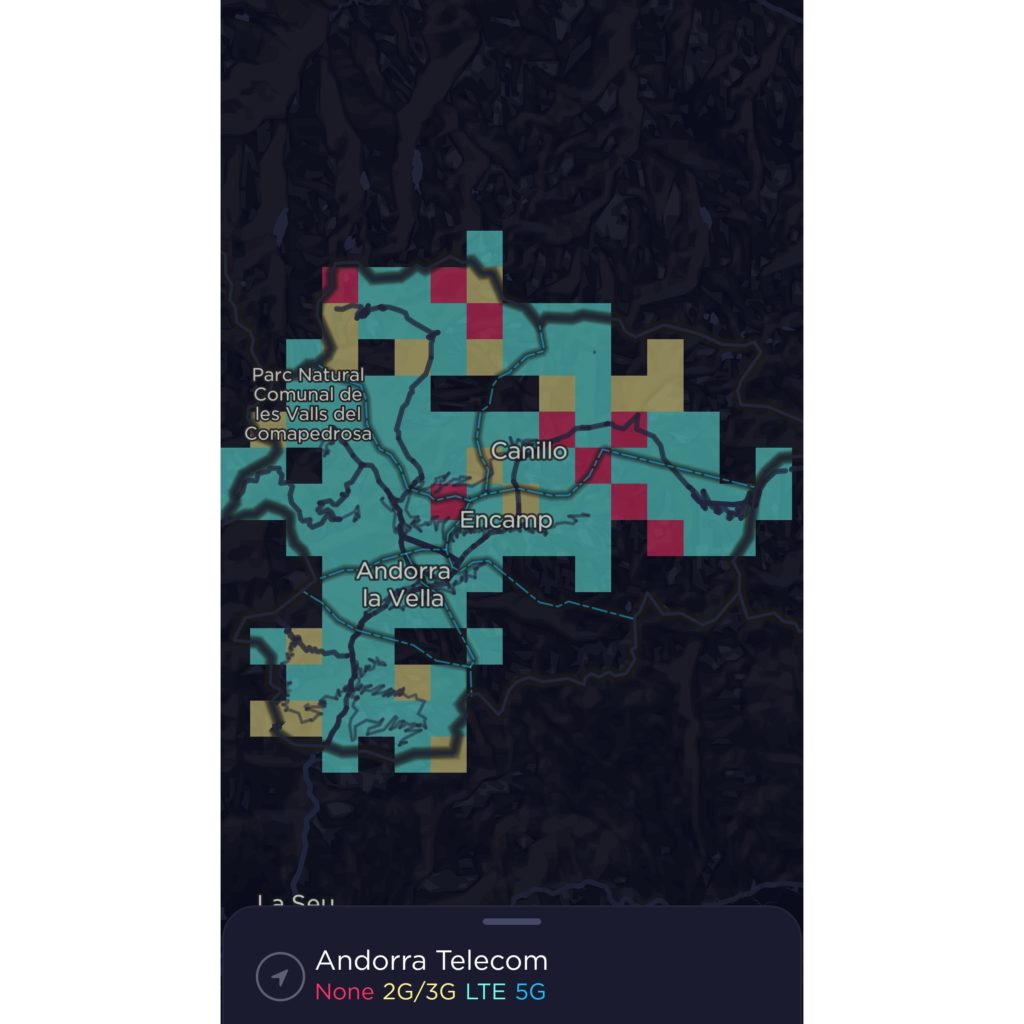 Andorra Telecom Coverage Map