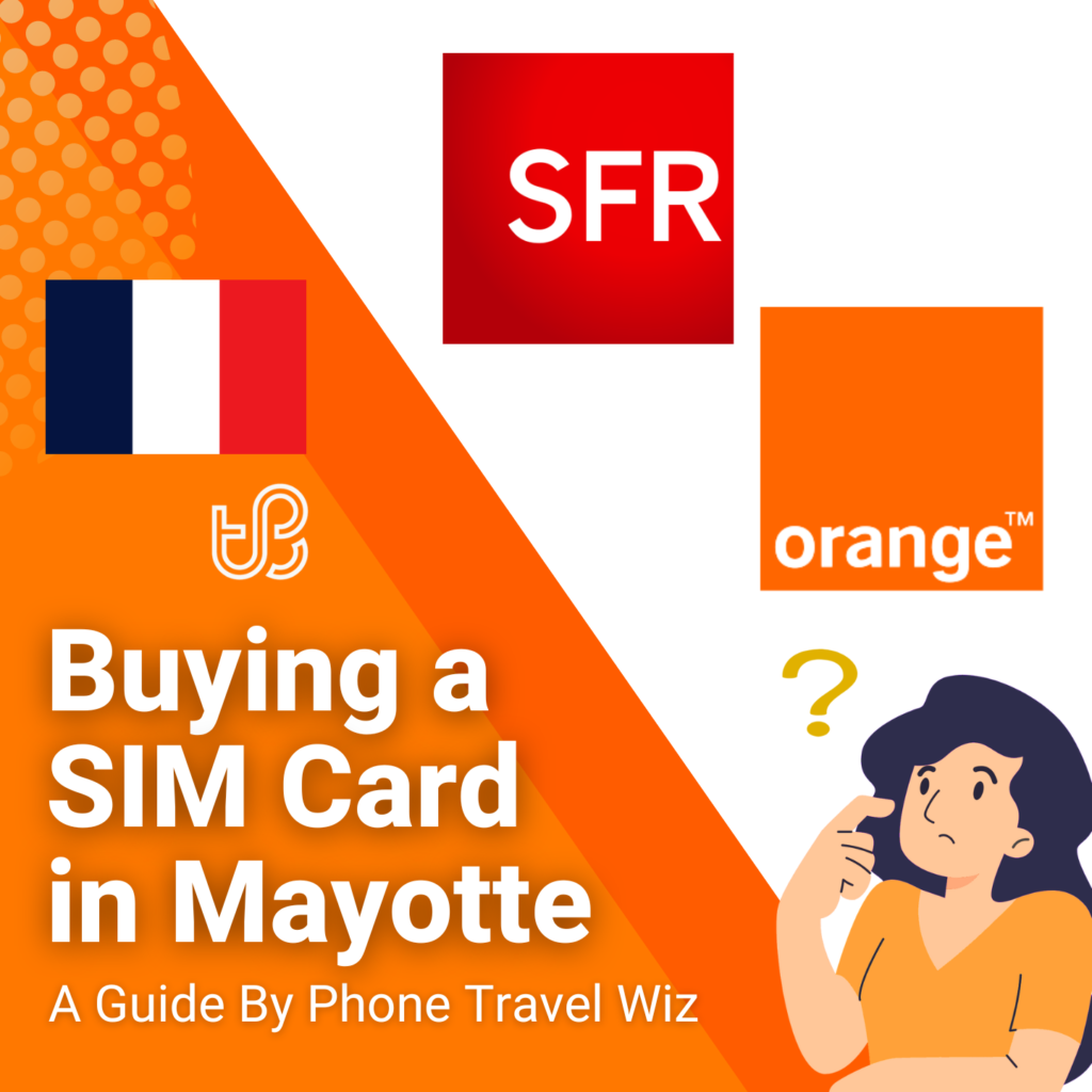 Buying a SIM Card in Mayotte Guide (logos of SFR and Orange)