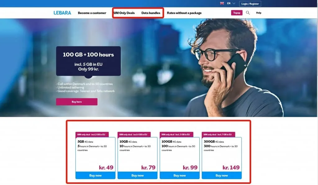 Lebara Denmark SIM card purchase steps