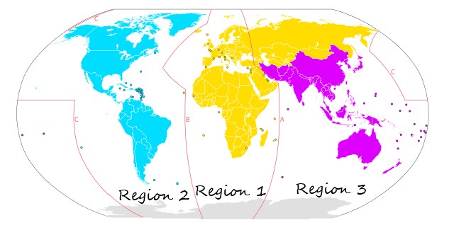 ITU Regions Map