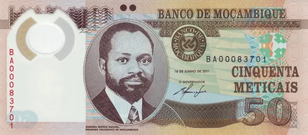 50 Mozambican Metical Bank Note