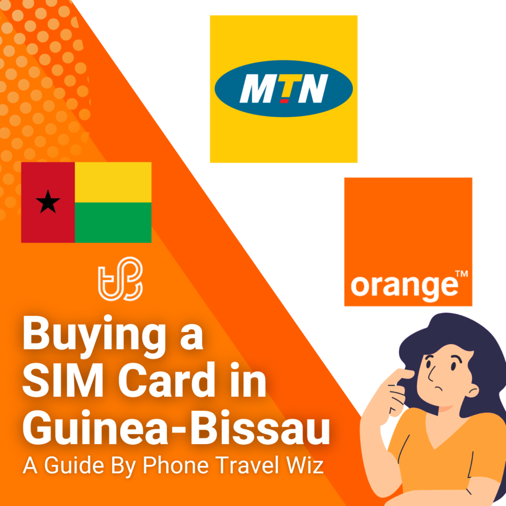 Buying a SIM Card in Guinea-Bissau Guide (logos of MTN & Orange)