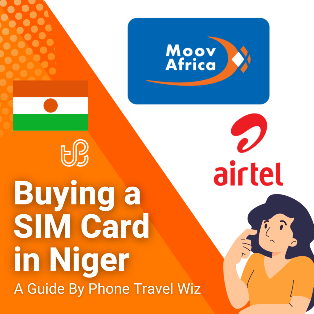 Buying a SIM Card in Niger Guide (logos of Moov Africa & Airtel)