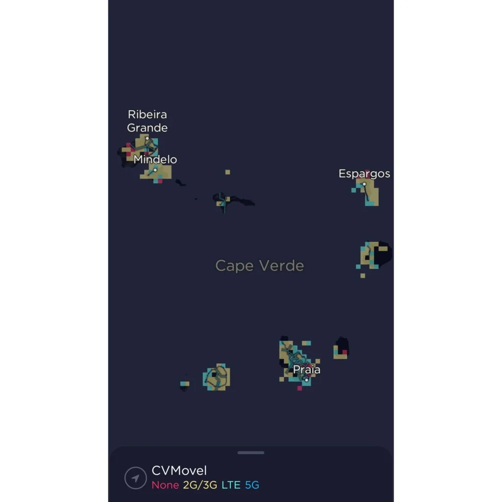 CVMóvel Cape Verde Coverage Map