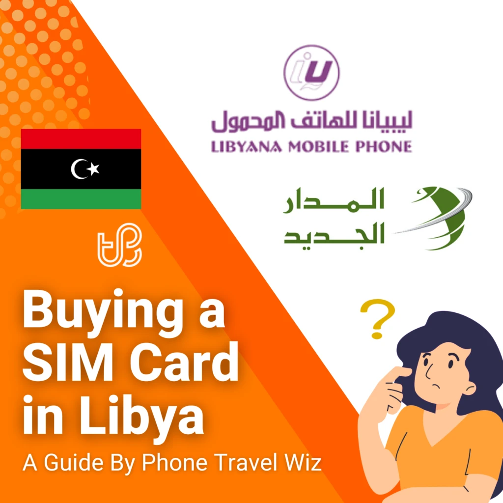 Buying a SIM Card in Libya Guide (logos of Libyana & Almadar Aljadid)