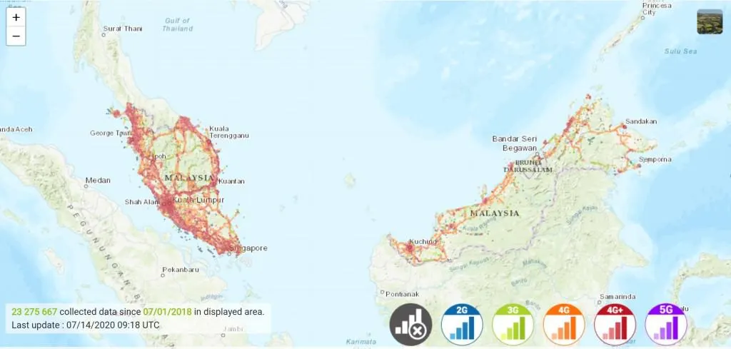 Celcom coverage map by Npref