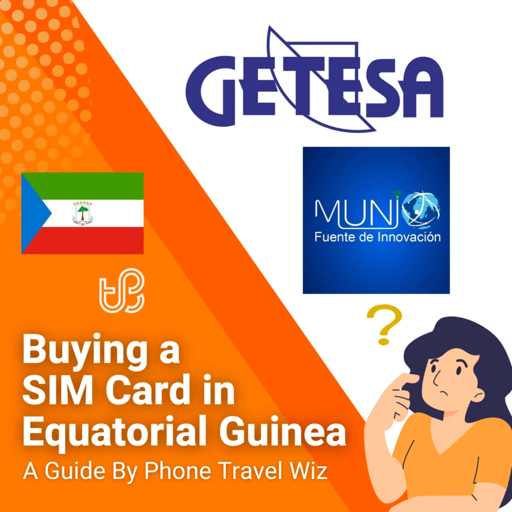 Buying a SIM Card in Equatorial Guinea Guide (logos of Muni & Getesa)