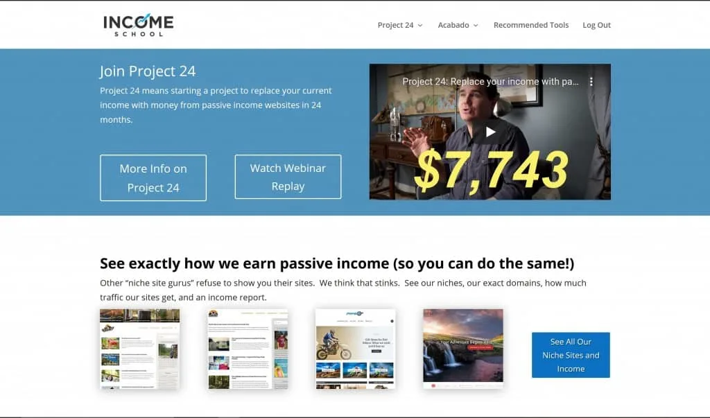 Income School Home Page