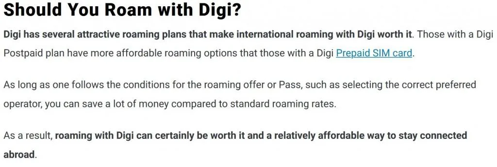 Should You Roam with Digi