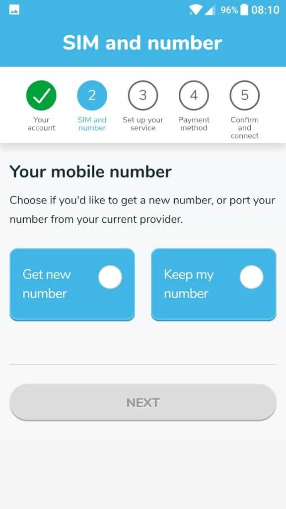 Belong Mobile SIM Card Activation on the Belong App