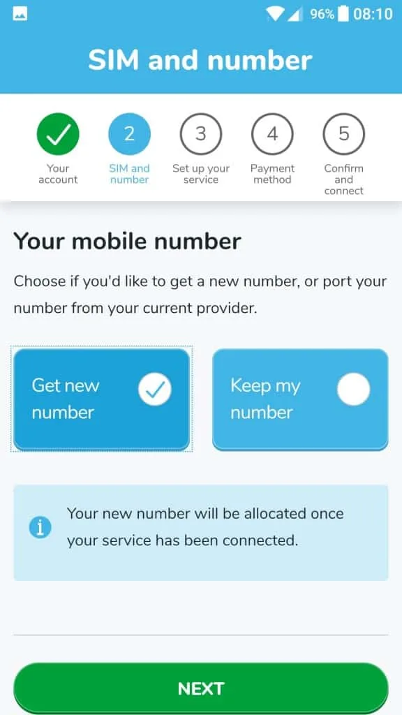 Belong Mobile SIM Card Activation on the Belong App