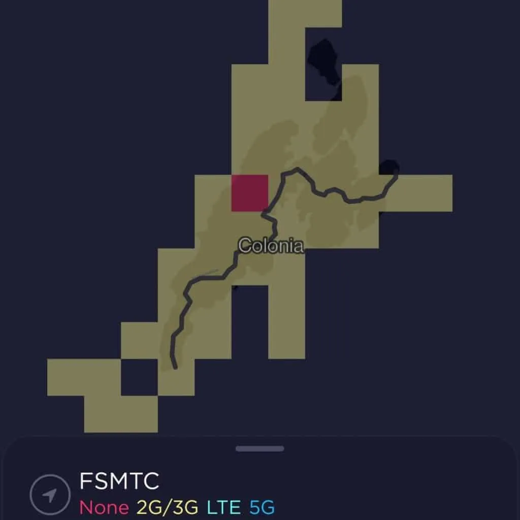 FSMTC Coverage Map on Yap