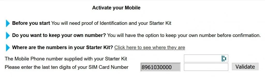 Gotalk SIM Card Registration