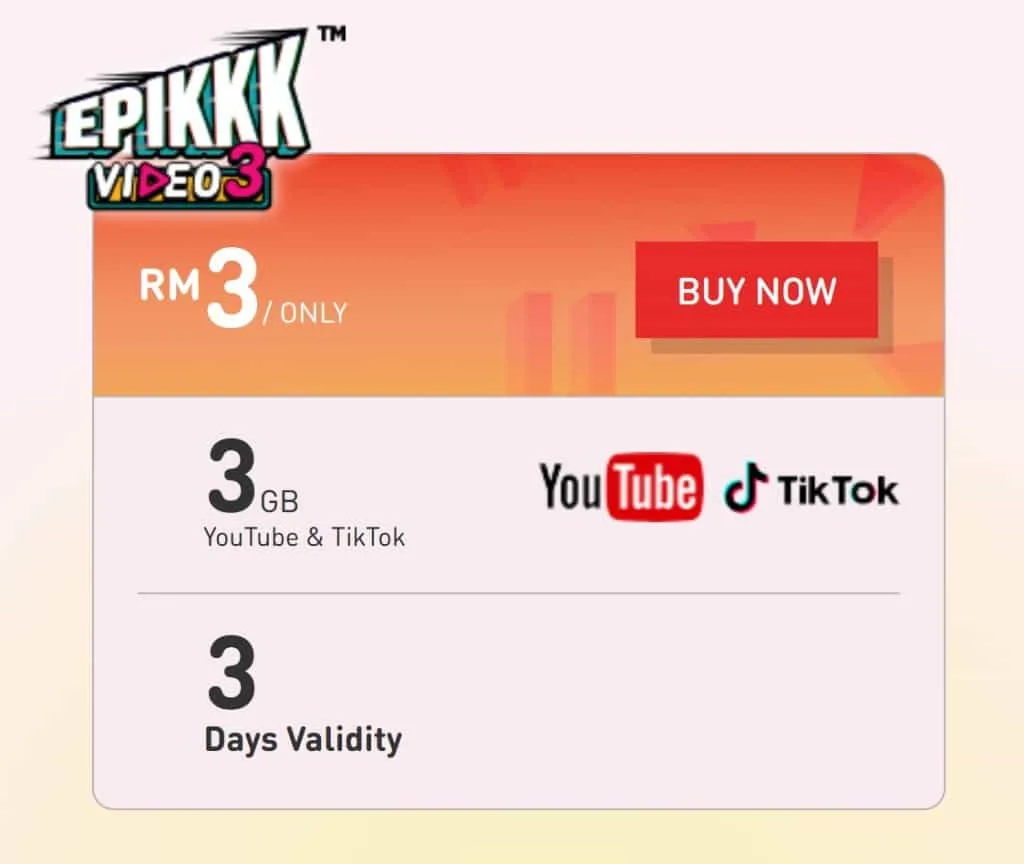 U Mobile EPIKKK Video3 Plan