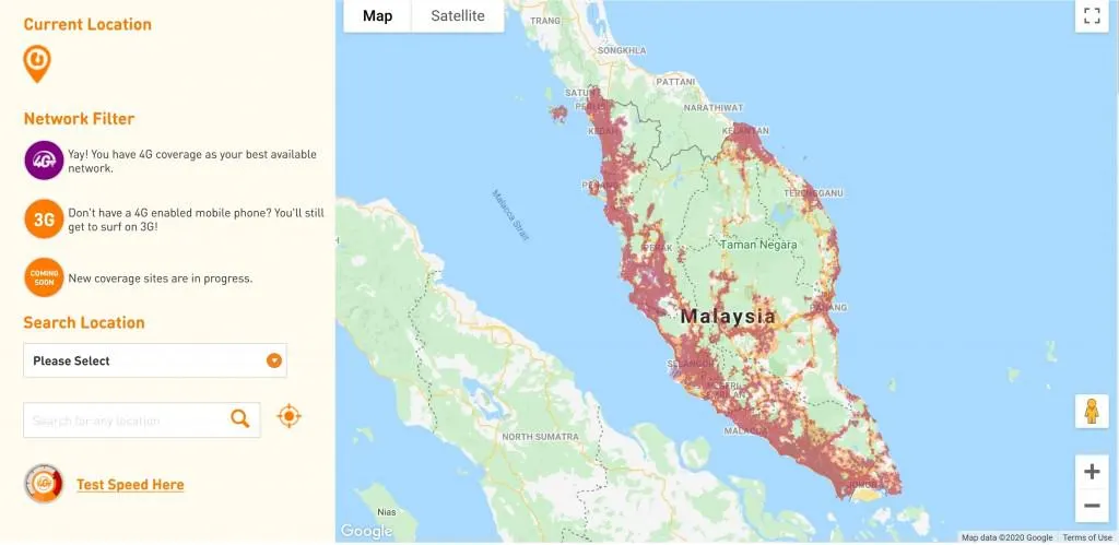 U Mobile Coverage Map