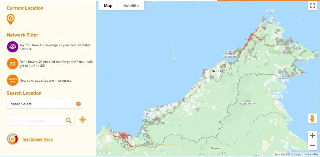 U Mobile Coverage Map