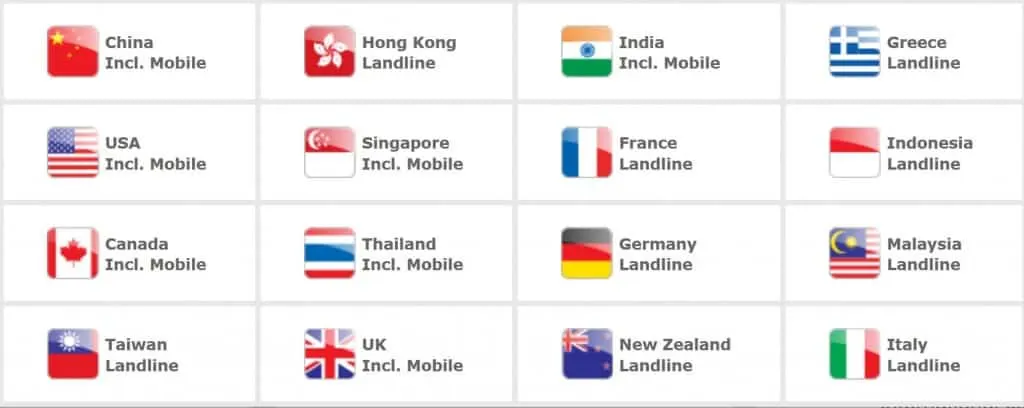 Hello Mobile Combo 10 International Destinations for international calls