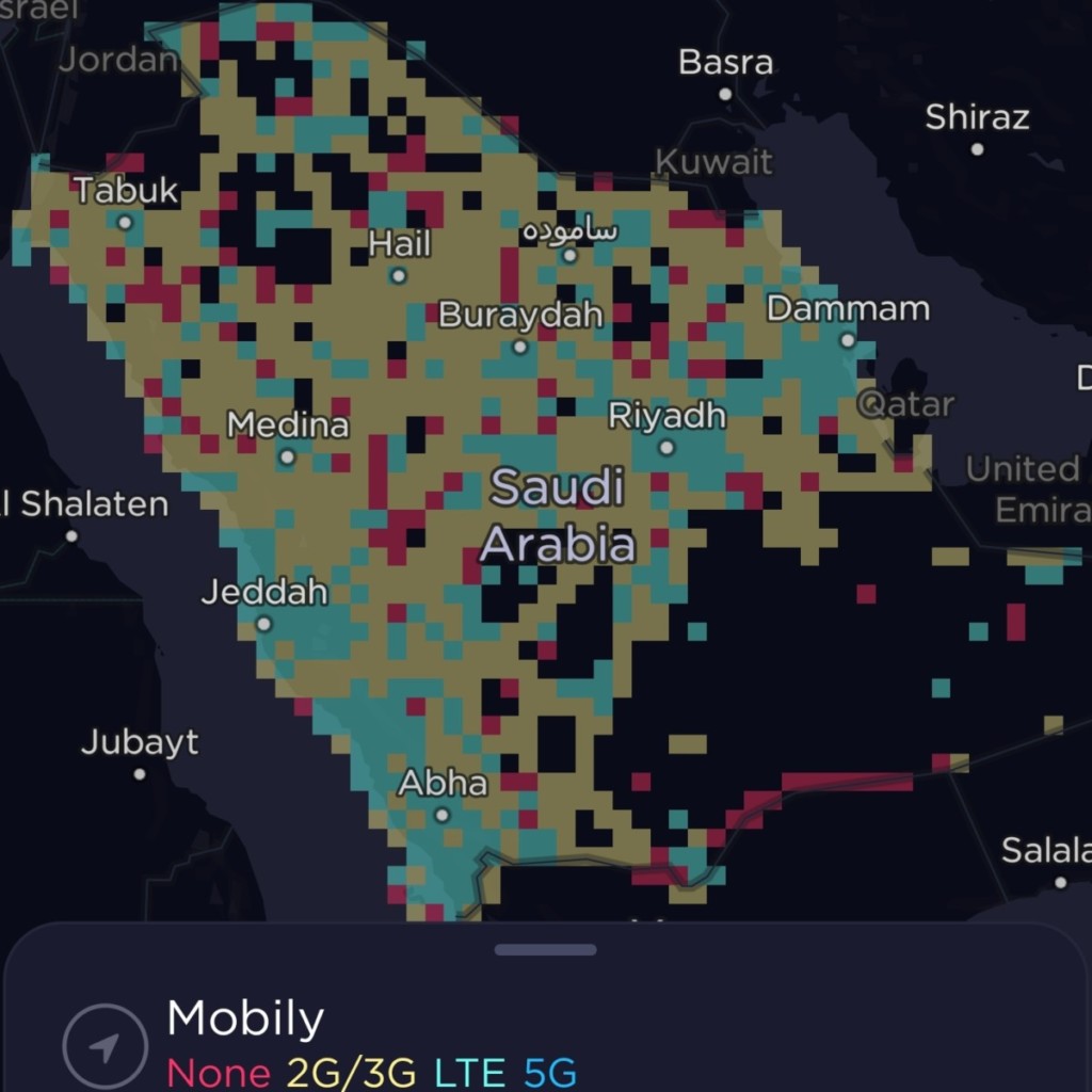 Mobily KSA Coverage Map