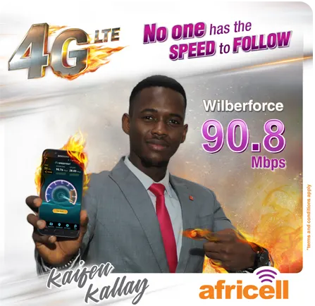 Africell Sierra Leone 4G LTE Speed Test Result in Wilberforce